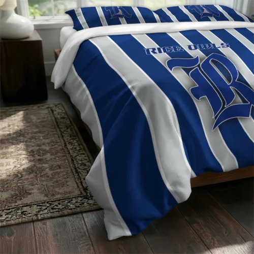 Rice Owls Stripe Style Bedding Set Fashion Forward