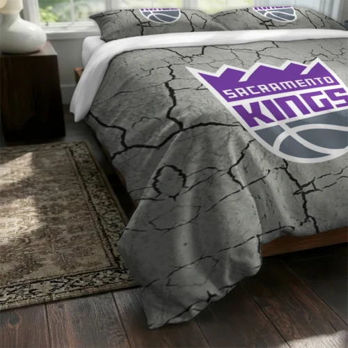 Sacramento Kings Cracked Texture Bedding Set Fashion Forward