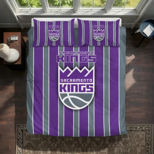 Sacramento Kings Stripe Style Bedding Set Best Selling