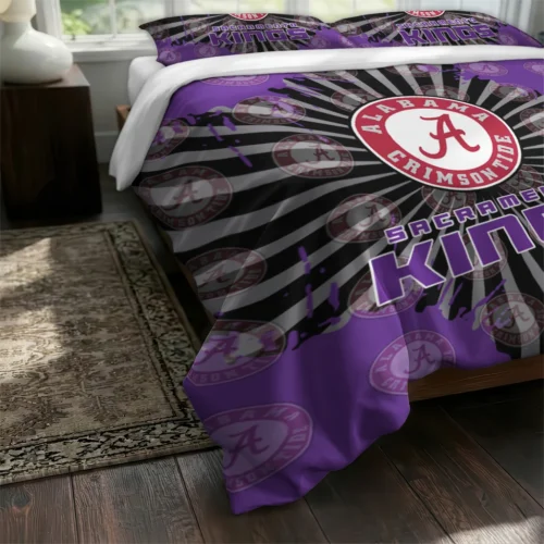 Sacramento Kings Sunburst Splatter Bedding Set Fashion Forward