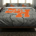 Sam Houston Bearkats Cracked Texture Bedding Set Best Selling