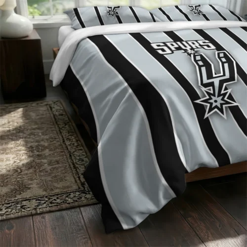 San Antonio Spurs Stripe Style Bedding Set Fashion Forward