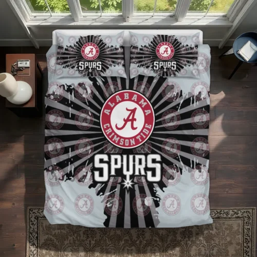 San Antonio Spurs Sunburst Splatter Bedding Set Best Selling