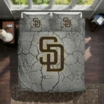San Diego Padres Cracked Texture Bedding Set Best Selling