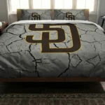 San Diego Padres Cracked Texture Bedding Set Best Selling