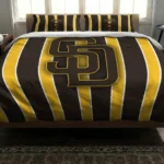 San Diego Padres Stripe Style Bedding Set Best Selling