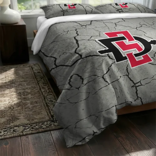 San Diego State Aztecs Cracked Texture Bedding Set Fashion Forward