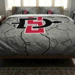 San Diego State Aztecs Cracked Texture Bedding Set Best Selling