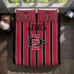 San Diego State Aztecs Stripe Style Bedding Set Best Selling