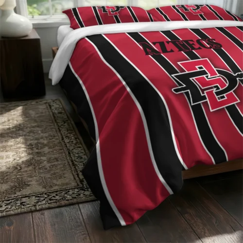 San Diego State Aztecs Stripe Style Bedding Set Fashion Forward