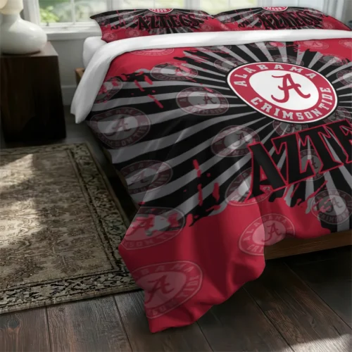 San Diego State Aztecs Sunburst Splatter Bedding Set Fashion Forward
