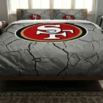San Francisco 49ers Cracked Texture Bedding Set Best Selling