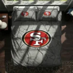 San Francisco 49ers Cracked Texture Bedding Set Best Selling