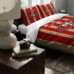 San Francisco 49ers Stripe Style Bedding Set Best Selling