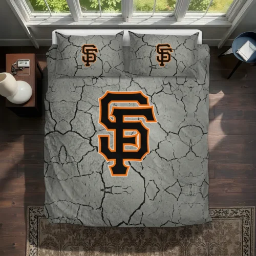 San Francisco Giants Cracked Texture Bedding Set Best Selling