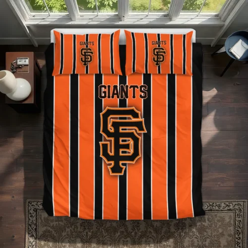 San Francisco Giants Stripe Style Bedding Set Best Selling