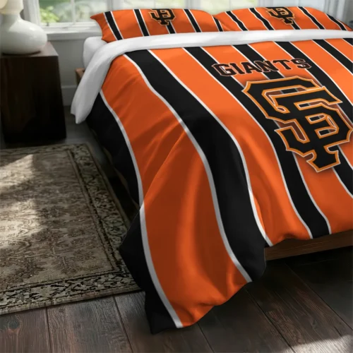 San Francisco Giants Stripe Style Bedding Set Fashion Forward
