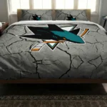 San Jose Sharks Cracked Texture Bedding Set Best Selling
