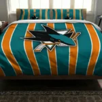 San Jose Sharks Stripe Style Bedding Set Best Selling