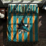 San Jose Sharks Stripe Style Bedding Set Best Selling