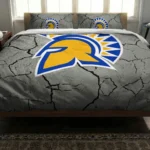San Jose State Spartans Cracked Texture Bedding Set Best Selling