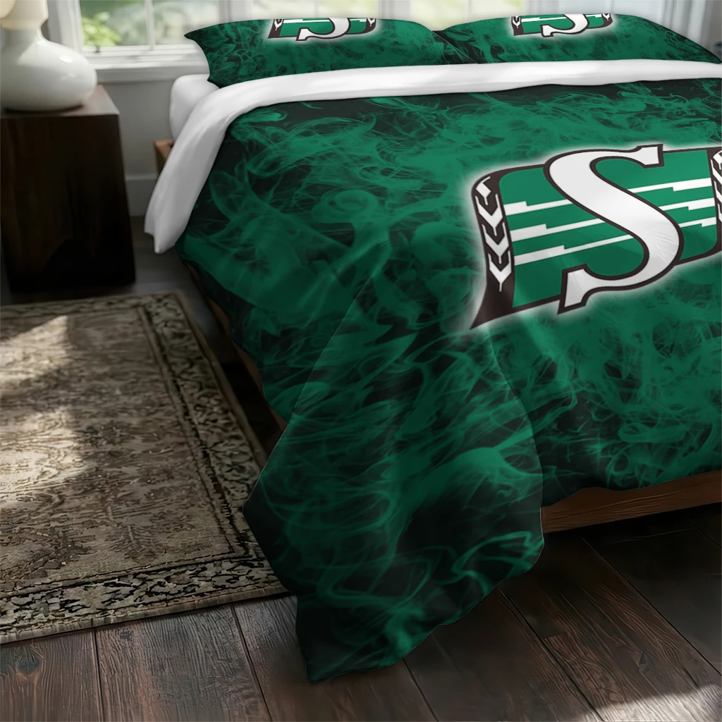 Saskatchewan Roughriders Red Mist Bedding Set Fashion Forward Saskatchewan Roughriders Red Mist Bedding Set Fashion Forward