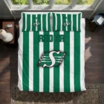 Saskatchewan Roughriders Stripe Style Bedding Set Best Selling