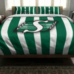 Saskatchewan Roughriders Stripe Style Bedding Set Best Selling