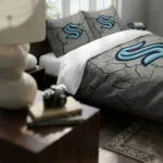 Seattle Kraken Cracked Texture Bedding Set Best Selling