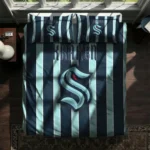 Seattle Kraken Stripe Style Bedding Set Best Selling