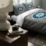 Seattle Mariners Cracked Texture Bedding Set Best Selling