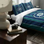 Seattle Mariners Stripe Style Bedding Set Best Selling