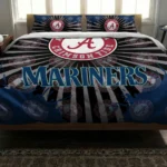 Seattle Mariners Sunburst Splatter Bedding Set Best Selling