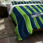 Seattle Seahawks Stripe Style Bedding Set Best Selling
