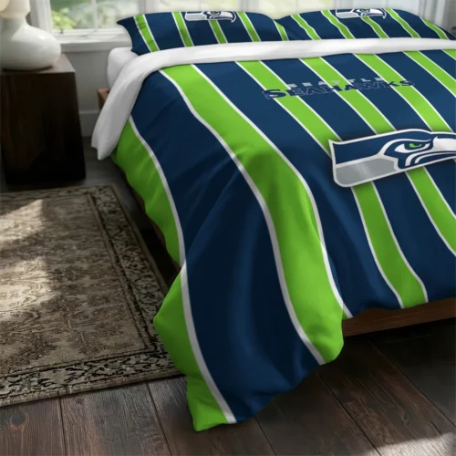 Seattle Seahawks Stripe Style Bedding Set Fashion Forward