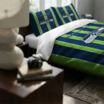 Seattle Seahawks Stripe Style Bedding Set Best Selling