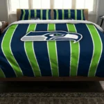 Seattle Seahawks Stripe Style Bedding Set Best Selling