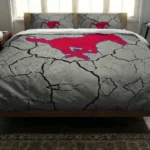 Smu Mustangs Cracked Texture Bedding Set Best Selling