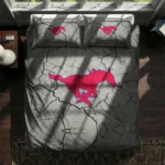 Smu Mustangs Cracked Texture Bedding Set Best Selling