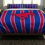 Smu Mustangs Stripe Style Bedding Set Best Selling