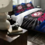 Smu Mustangs Sunburst Splatter Bedding Set Best Selling