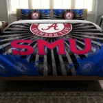 Smu Mustangs Sunburst Splatter Bedding Set Best Selling