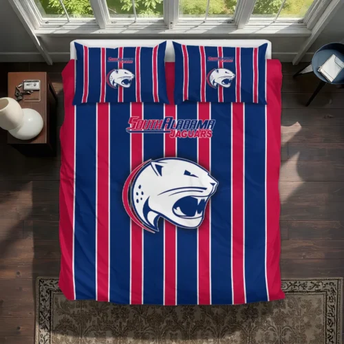 South Alabama Jaguars Stripe Style Bedding Set Best Selling