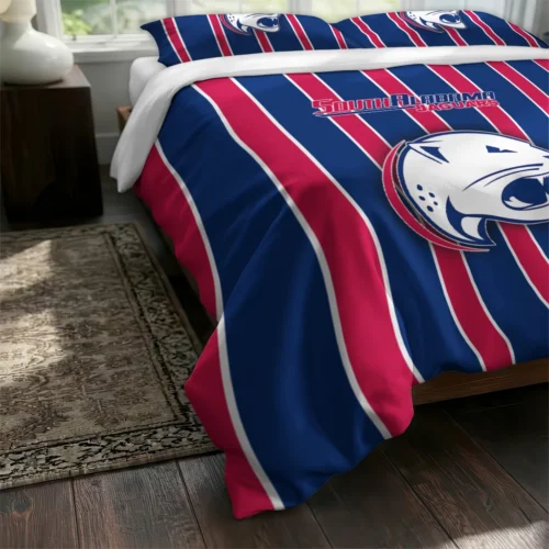 South Alabama Jaguars Stripe Style Bedding Set Fashion Forward