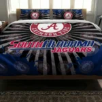South Alabama Jaguars Sunburst Splatter Bedding Set Best Selling
