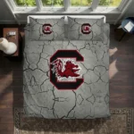 South Carolina Gamecocks Cracked Texture Bedding Set Best Selling