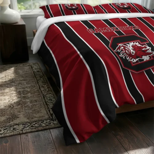South Carolina Gamecocks Stripe Style Bedding Set Fashion Forward