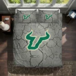 South Florida Bulls Cracked Texture Bedding Set Best Selling