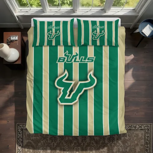 South Florida Bulls Stripe Style Bedding Set Best Selling