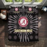 Southern Miss Golden Eagles Sunburst Splatter Bedding Set Best Selling